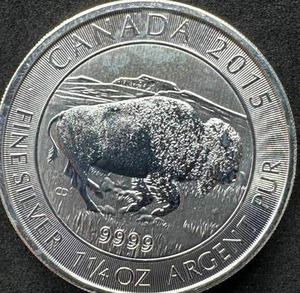 2015 1.25oz .9999 Silver Canadian Bison