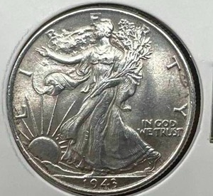 1943 Uncirculated Walking Half Liberty Dollar (MS)