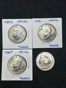Lot of 4 Half Dollars