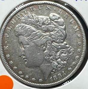 1884 Morgan Silver Dollar XF