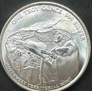 1oz .999 Silver NW Territories Round (rarer mintage pan american)