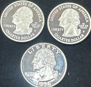 Lot of 3 Silver Proof Quarters