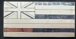 Rare 2.82oz Sterling Silver Hawaii Flag Bar