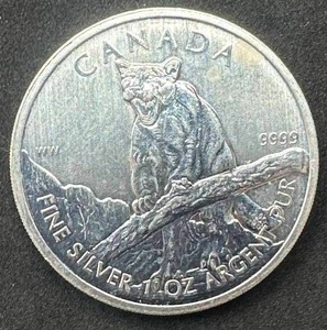 2012 1oz .9999 Canada Silver Cougar $5 Coin