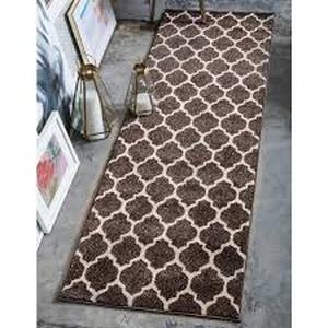 lot 8 image: Unique Loom Trellis Philadelphia Dark BrownBeige 2 0 x 6 0 Runner Rug Customer Returns See Pictures