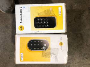 lot 42 image: Lot of Yale Assure Lock 2 Smart Door Lock with WiFi and Touchscreen Keypad Satin Nickel may have missing pcs Customer Returns See Pictures