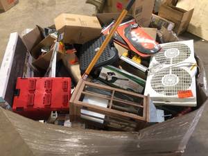 lot 1 image: Gaylord of Assorted Tools Hardware and General Merchandise Various Models and Conditions Customer Returns See Pictures