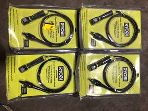 lot 34 image: Lot of RYOBI EZClean Power Cleaner 6 ft. Flexible Wand  Customer Returns See Pictures