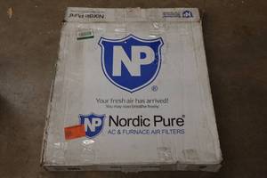 lot 322 image: 3 Pack of Nordic Pure 24 x 24 x 1 Furnace Filters
