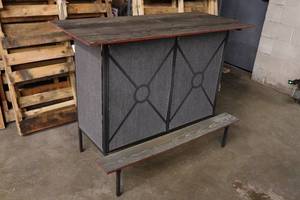 lot 1D image: Standalone Bar with Weathered Wood Look Top