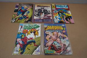 lot 87 image: 5 Vintage Comic Books -Daredevil, Spider-Man, Warlock