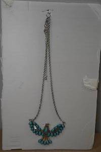 lot 94 image: Womens Silver Tone Western Necklace - Turquoise Stone