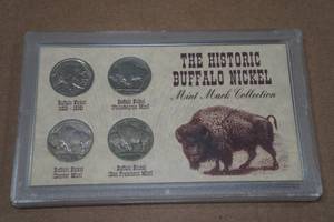 lot 104 image: Historical Buffalo Nickel Mint Mark Coin Collection