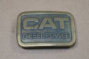 lot 119 image: Vintage Cat Diesel Brass Belt Buckle