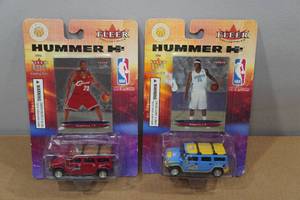 lot 150 image: Fleer LeBron James and Carmelo Anthony Hummer H2 Die Cast Car with Card, Rookie Year