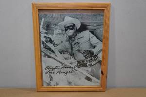 lot 156 image: Signed Framed Poster of Lone Ranger