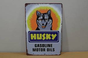 lot 162 image: Husky Gasoline Metal Sign