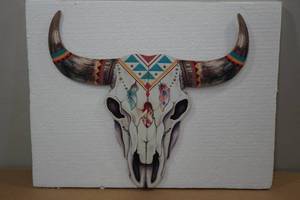 lot 170 image: Bull Head Wall Art