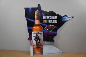 lot 171 image: Captain Morgan Minnestoa Wild Metal Raised Sign