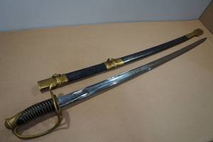 lot 198 image: 1860 CSA Shelby Officer Civil War Replica Sword