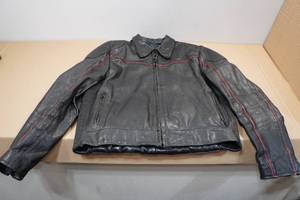 lot 223 image: Black Leather Motorcycle Jacket