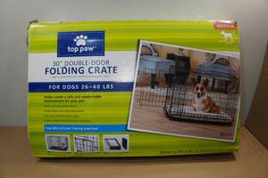 lot 297 image: Top Paw 30 Double Door Folding Crate