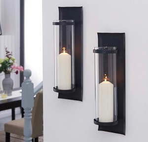 lot 247 image: Danya B SE2203 Wall Mount Candle Sconce Set