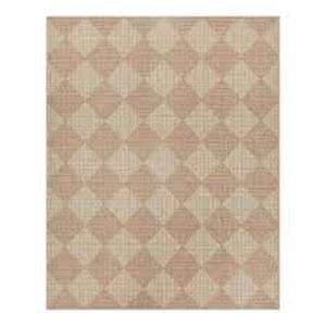 Hampton Bay Chasewood Beige 8 ft. x 10 ft. Geometric IndoorOutdoor Area Rug   Customer Returns See Pictures