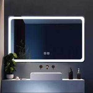 Dovelina 35 in. W x 59 in. H Rectangular Frameless Anti-Fog LED Light Wall Bathroom Vanity Mirror  Customer Returns See Pictures