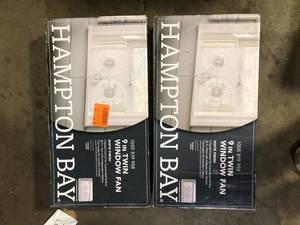 Lot of Hampton Bay 9 in. Twin Window Fan  Customer Returns See Pictures