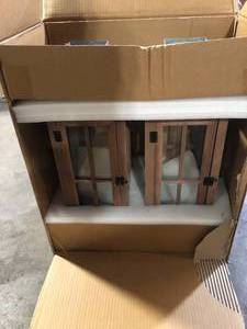 21 inch Wood and Glass Lantern (2-Pack) Customer Returns See Pictures