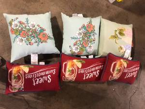 lot 33 image: Lot of Assorted Throw Pillows   Customer Returns See Pictures