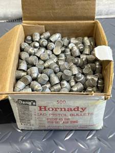 lot 28 image: Hornady .45 Caliber 200 Grain Lead Pistol Bullets (over 9 Pounds) - Open box