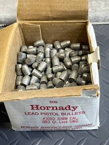 lot 35 image: Hornady 10mm 180 Grain Lead SWC Pistol Bullets (6 Pounds)