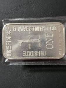 1 Troy oz silver slab  Uncirculated