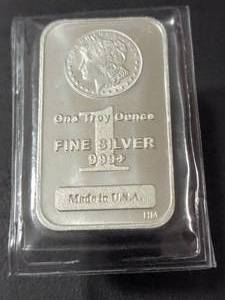 1 Troy oz silver slab Uncirculated