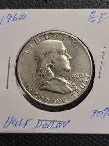 1960 Franklin 12 Dollar 90% Silver