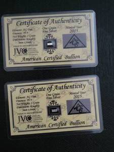 2-One Grain of Fine Silver Credit ...