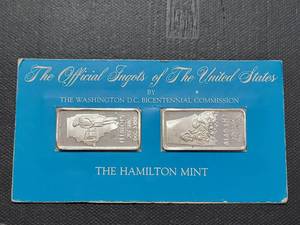 2- 1 oz Silver Slabs Hamilton Mint