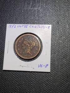 1852 Large Cent  Large Date   Very ...