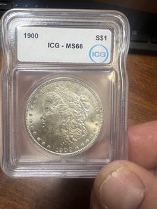 lot 4 image: 1900 Morgan Silver Dollar MS-66, Bright White, Awesome Coin