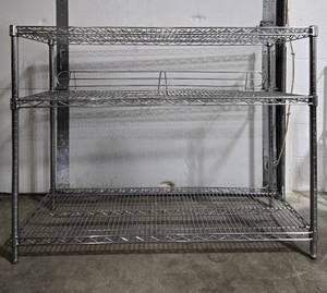 lot 55 image: Commercial Grade Metal Wire Shelving Unit 36 x 18 x 48