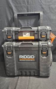 lot 22 image: RIDGID PRO GEAR SYSTEM GEN 2.0 Rolling Tool Box with Adjustable Compartment