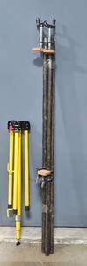 lot 41 image: Set of 2 Heavy-Duty Adjustable Pipe Clamps with Tripod Base