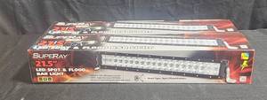 lot 48 image: Pair of SuperRay 21.5 LED Spot & Flood Bar Lights - 120W Power