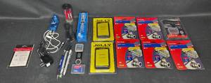 lot 127 image: Bulk Lot of Electronics Accessories including SD Cards, Flashlight, and Cables
