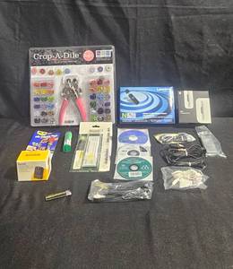 lot 111 image: Variety Lot of Craft Supplies and Electronics Accessories