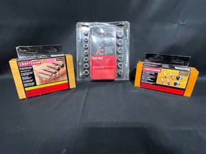 lot 202 image: Craftsman Tool Set 6-Piece Router Bit Set, 5-Piece Forstner Bits, and Damaged BoltNut Remover Set