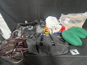 lot 76 image: Travel Accessories Lot including Bags and Neck Pillows