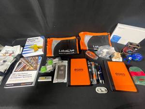 lot 80 image: Mixed Lot of Office Supplies and Accessories including Plantronics Bluetooth Headset